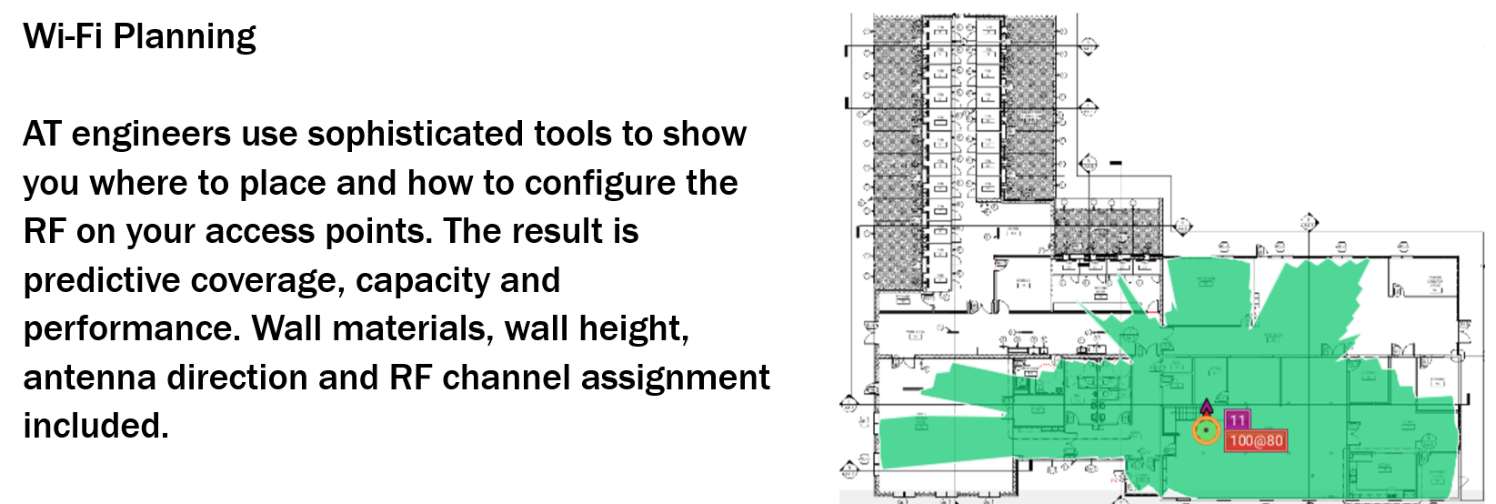 Wireless Wi Fi planning with text